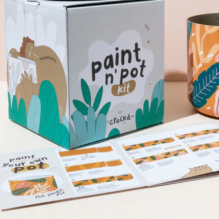 Detailed instructions seen inside every paint n’ pot kit