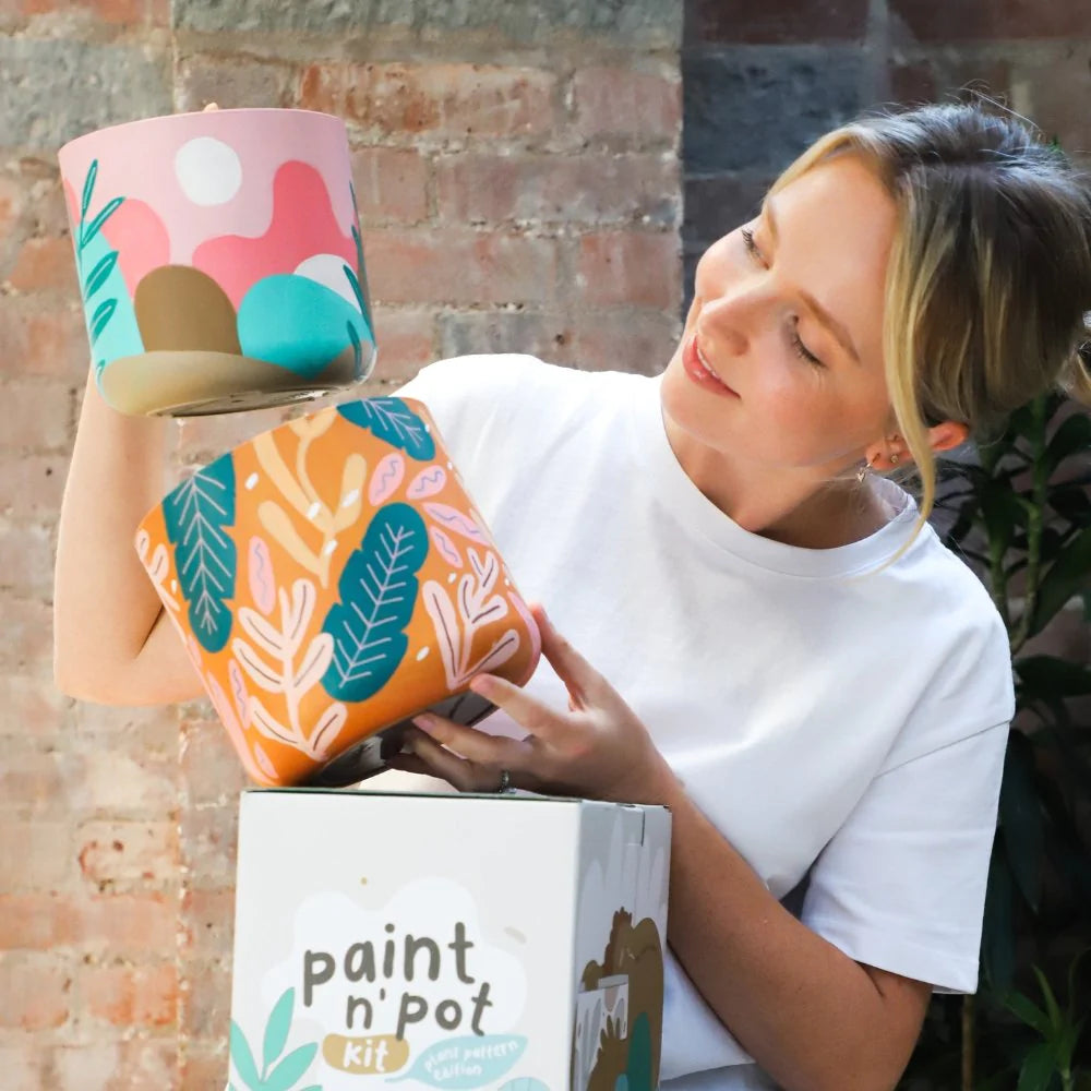 Rosa opening Crockd DIY Paint a Planter Kit
