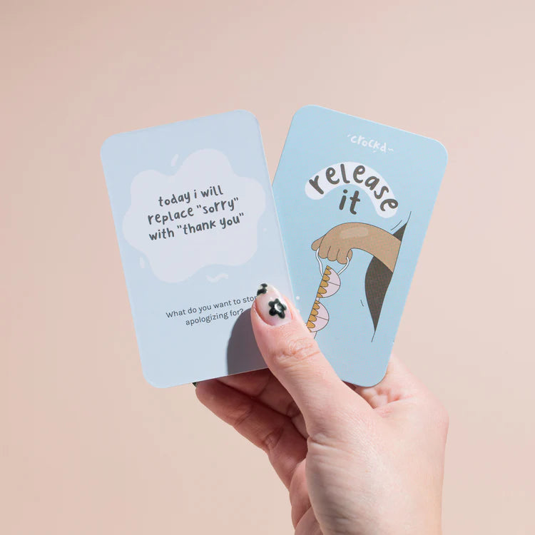 Featured release it affirmation card showing the front and back