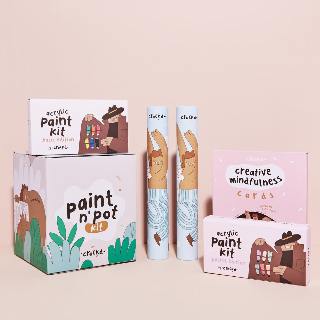 Crockd Paint n' Pot Kit Paint Your Own Planter