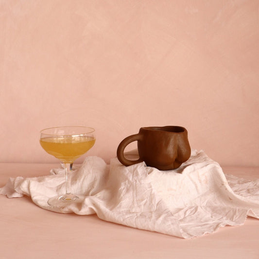 Finished booty mug and ready to drink margarita on display at crockd studios