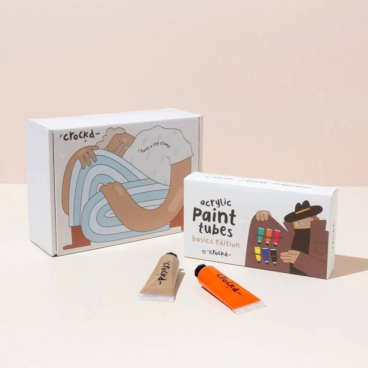 A bundle shot of the group pottery kit and paint kit