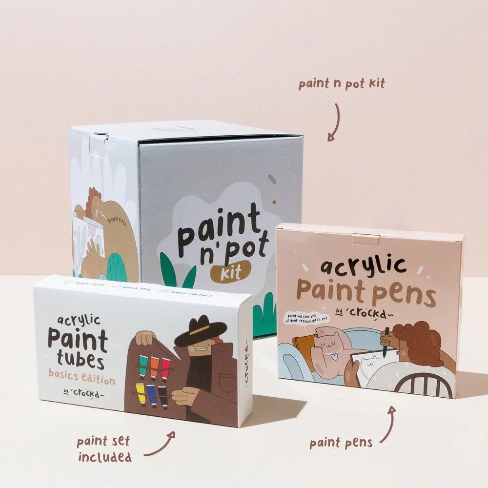 Group painting kit bundle with the Paint n’ Pot Kit plus paint pens