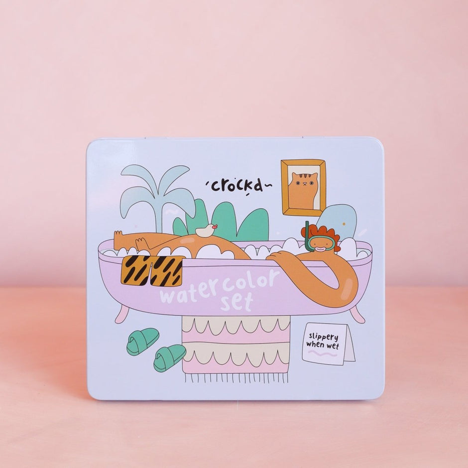 Acrylic Paint Set, Sealant & Brushes (12 Pack) Crockd